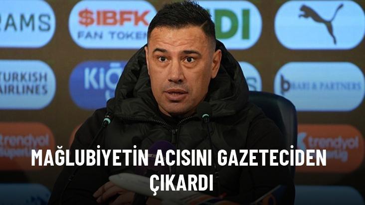 Mağlubiyetin acısını gazeteciden çıkardı